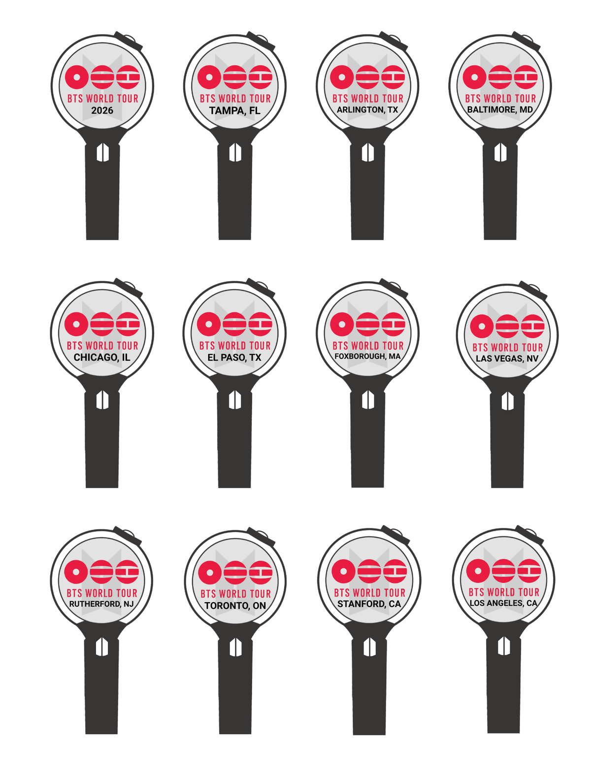 Arirang Concert City Lightstick Sticker
