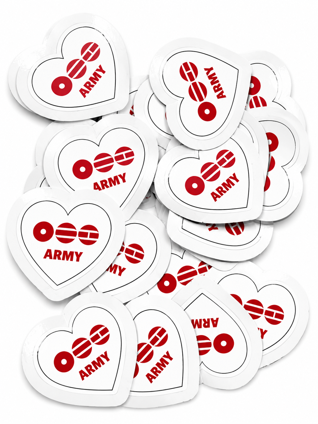 Army Heart Stickers
