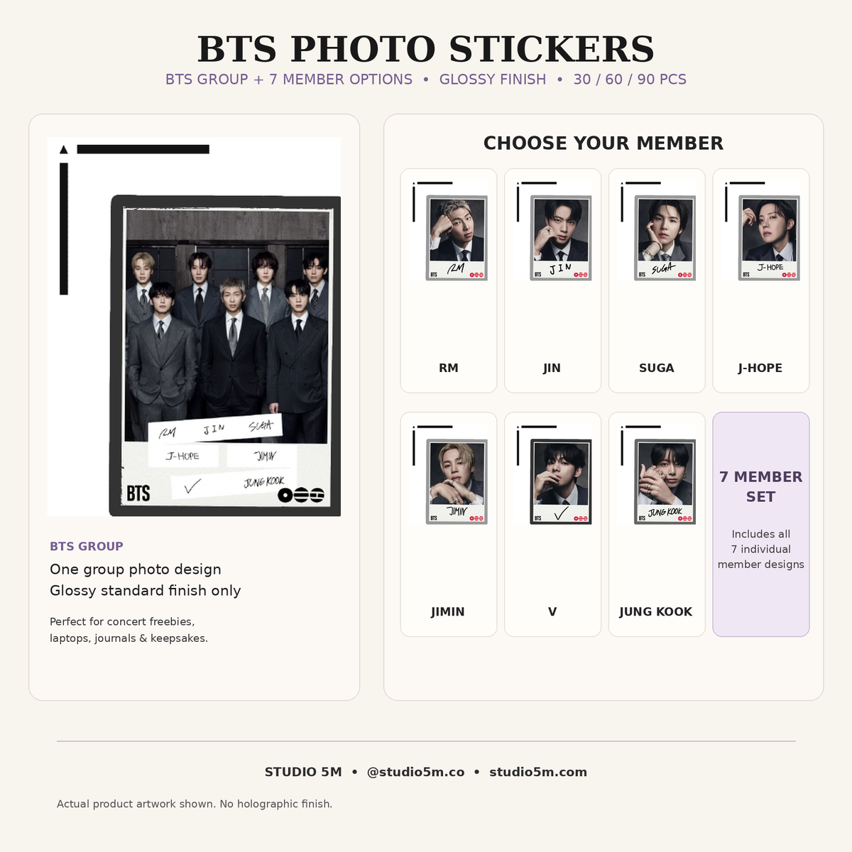 BTS Photo Stickers